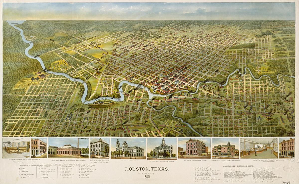 Houston antike Karte
