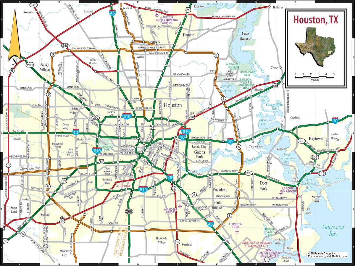 Houston Straßenkarte