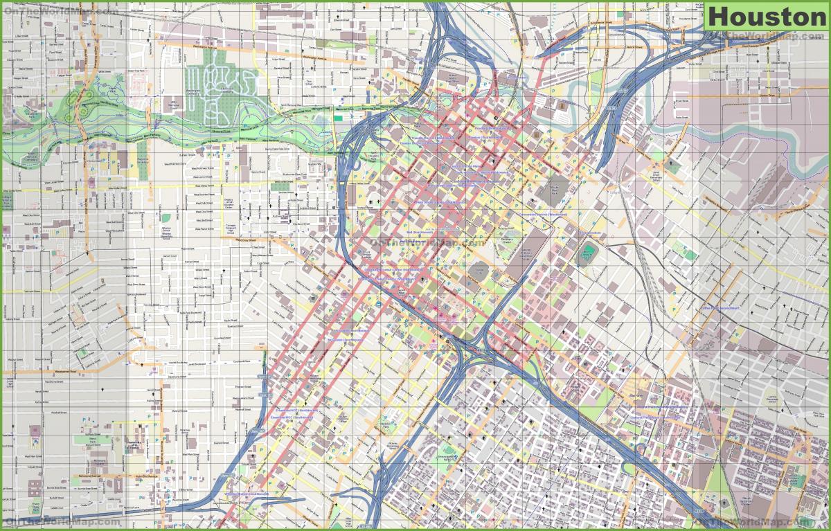 Houston Straßenkarte