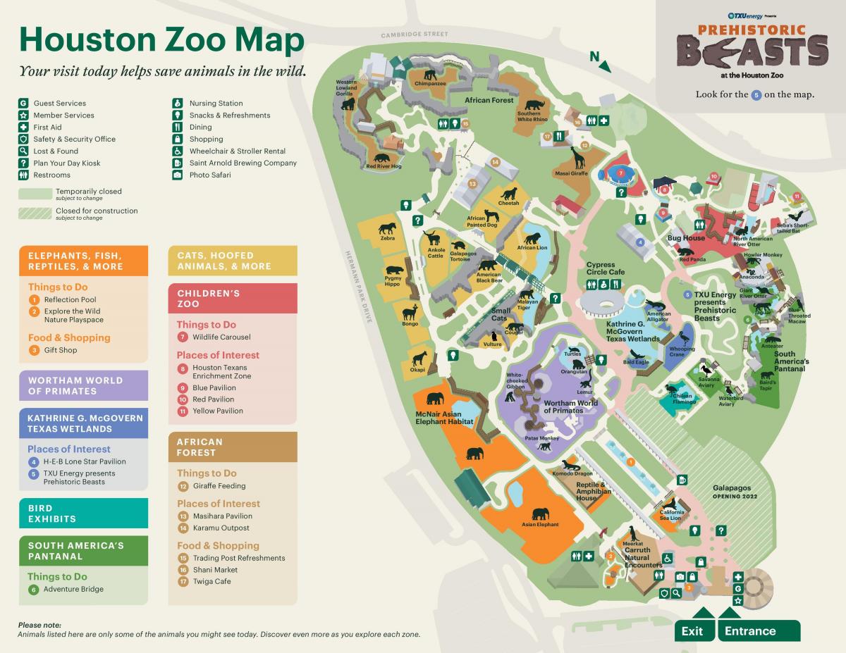 Houston zoo park karte